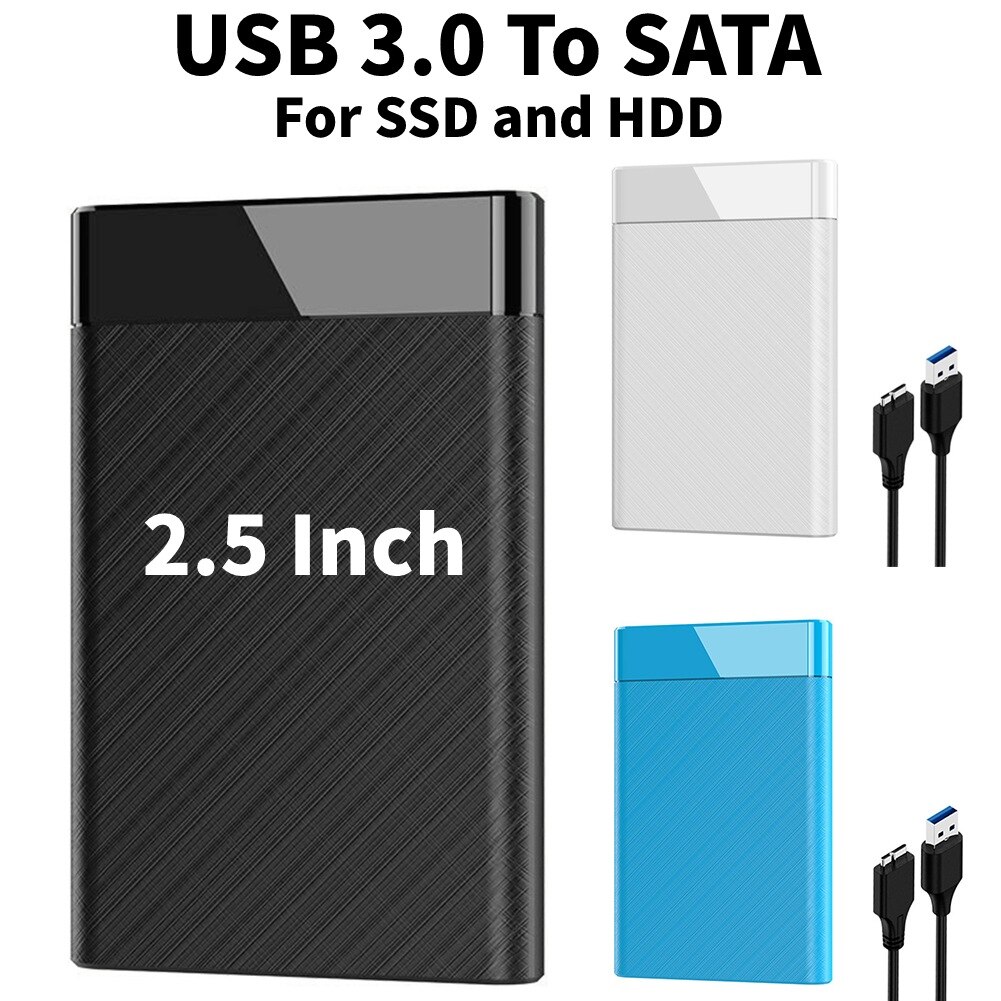 플러그 앤 플레이 외장 하드 드라이브 인클로저, USB 3.0 SATA 하드 드라이브 케이스, SSD 및 HDD용 외장 HDD 인클로저, 2.5 인치